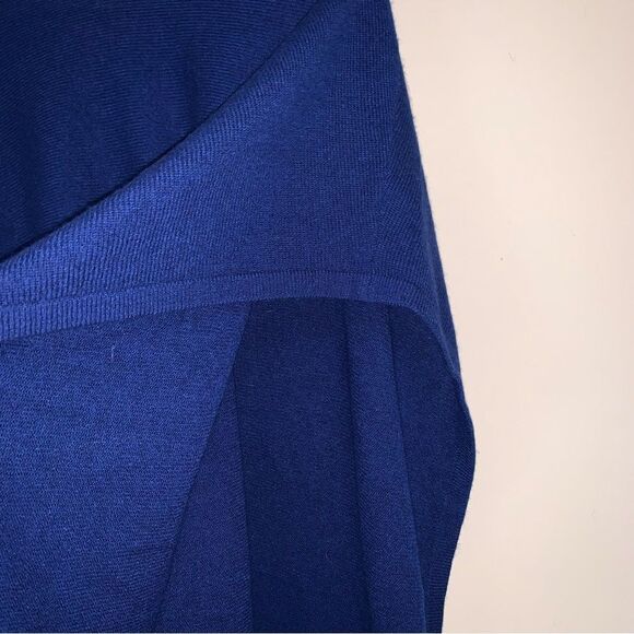 Catherine Malandrino Cashmere Poncho Top Women One Size Blue Pullover Light Soft - Picture 8 of 11